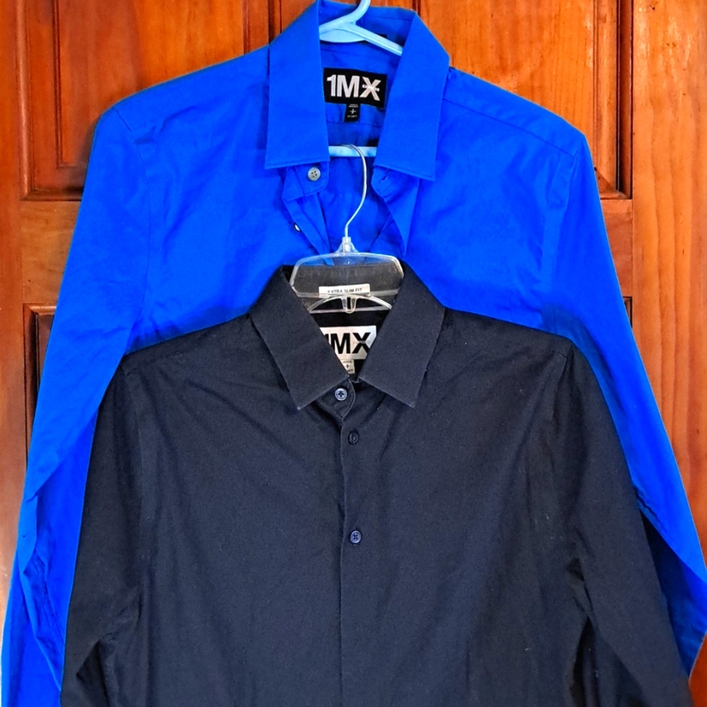 2 men's slim fit shirts
